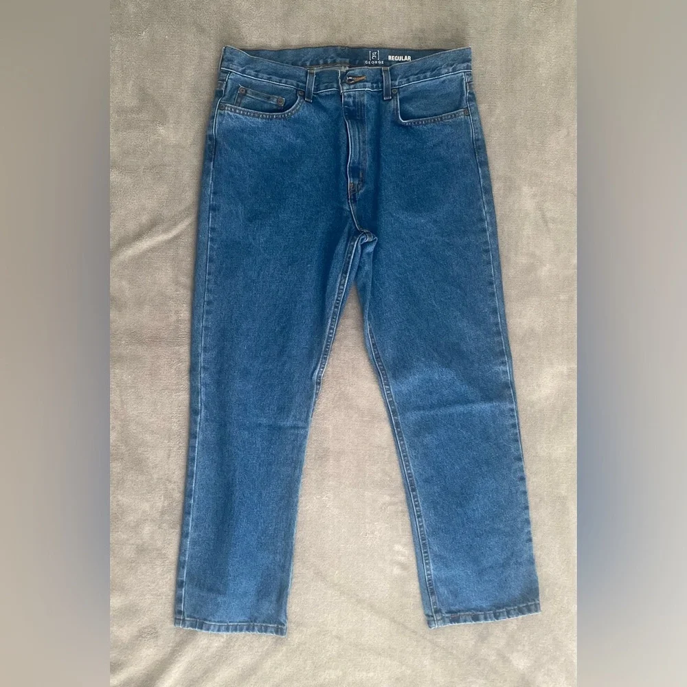 George Regular Fit Jeans Men’s 34x29 Blue Denim